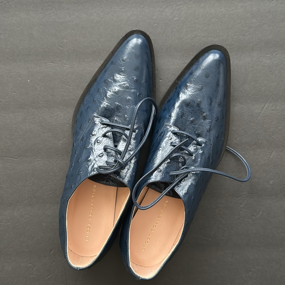 Brock Collection Oxford Loafer Lace Ups in Navy 39